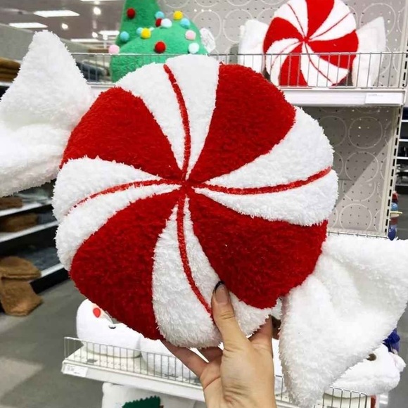 Peppermint Target Christmas Throw Pillow - Picture 5 of 5